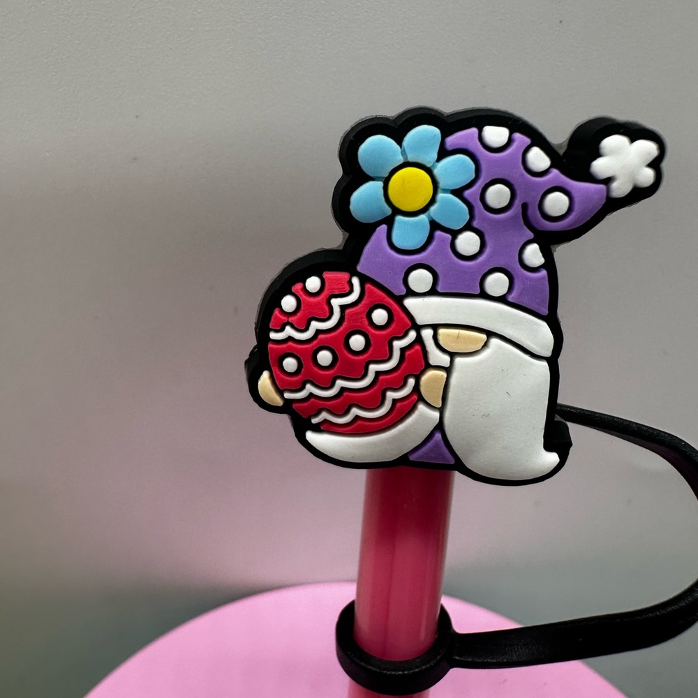 Gnome Easter Egg Straw cover/topper